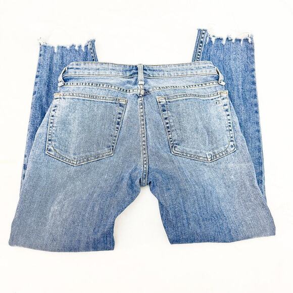 Rag & Bone Dre Low-Rise Slim Boyfriend Raw Hem Denim Jeans Size 26 - Picture 5 of 9